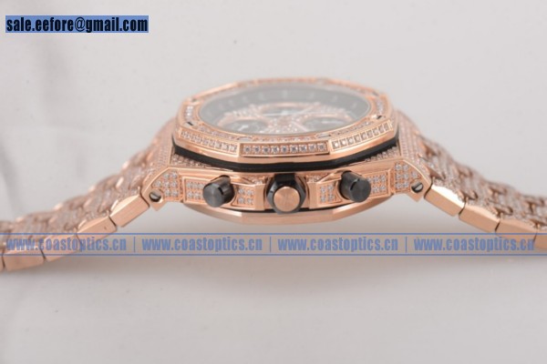 Audemars Piguet Royal Oak Offshore Chrono Watch Rose Gold/Diamonds 1:1 Replica 26170OR.OO.1000OR.01LDBL